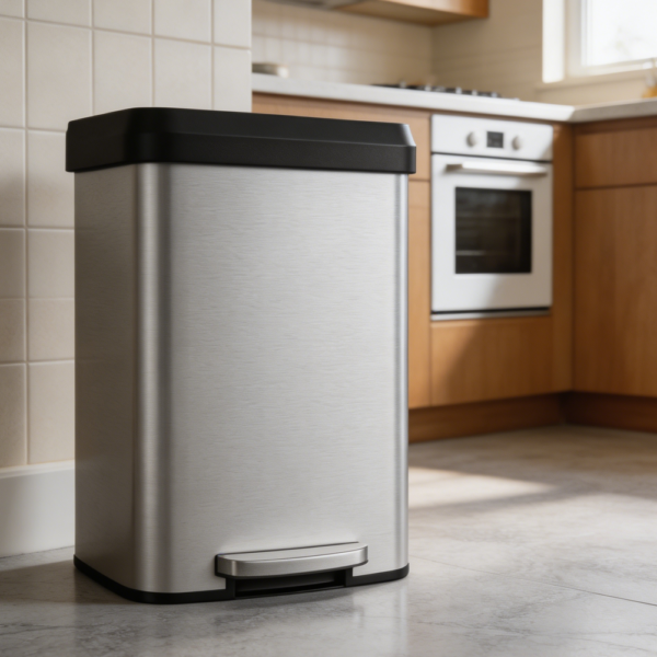 13 Gal Stainless Steel Step Trash Can Soft Close