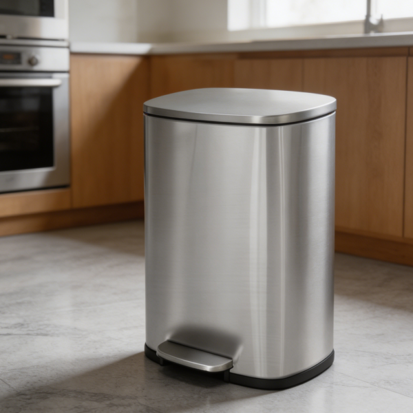 13 Gal Stainless Steel Step Trash Can Soft Close